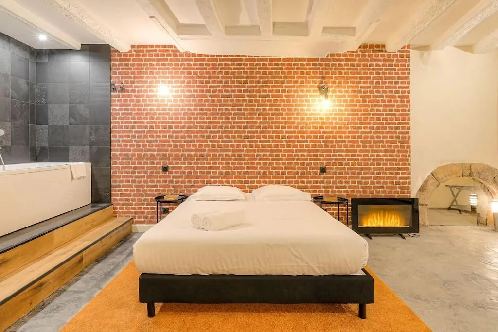 Industrial-Style Studio With Bathtub, Vieux-Lyon Apartment